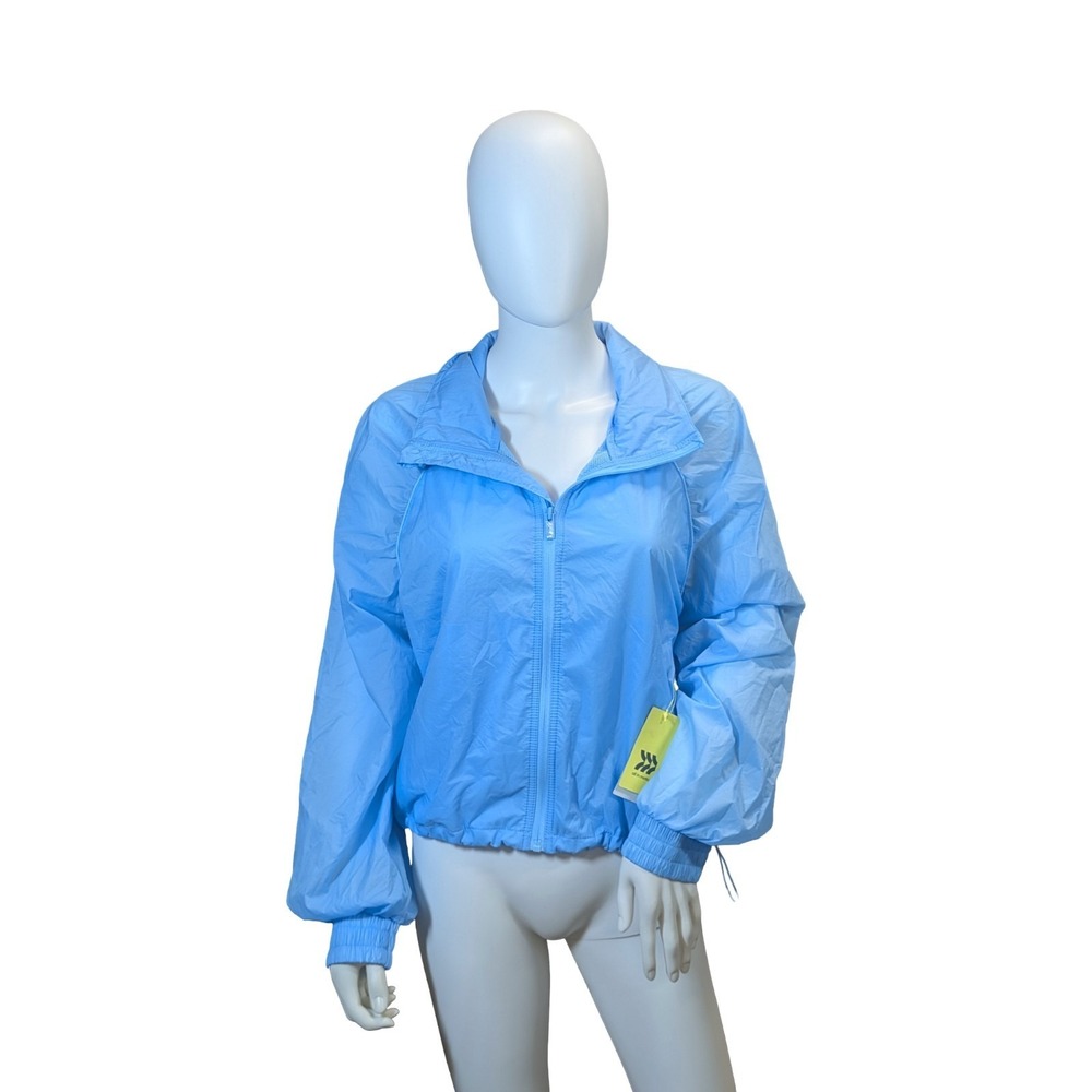 ⭐A10 All In Motion Women's Blue Windbreaker Jacket NWT Packable Hood Size S‎
